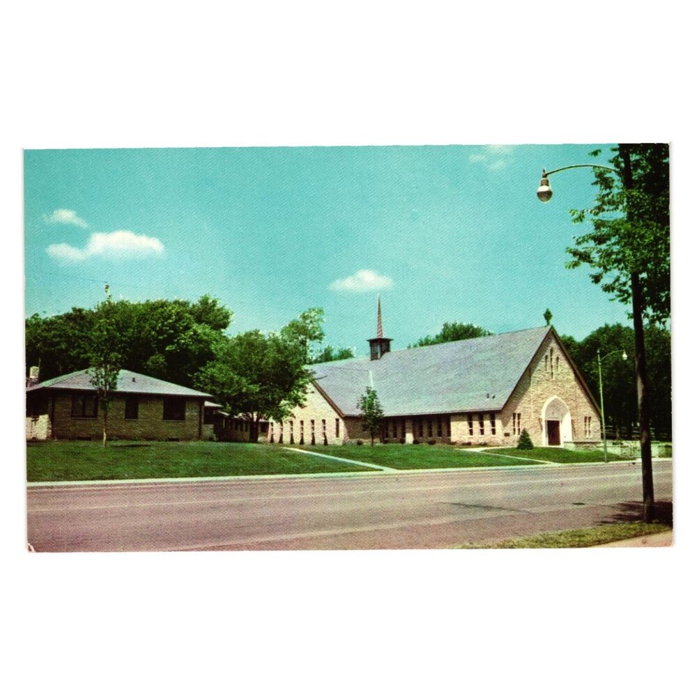 St Philip Neri Church Postcard Omaha Nebraska Vintage 1957 Religious Building